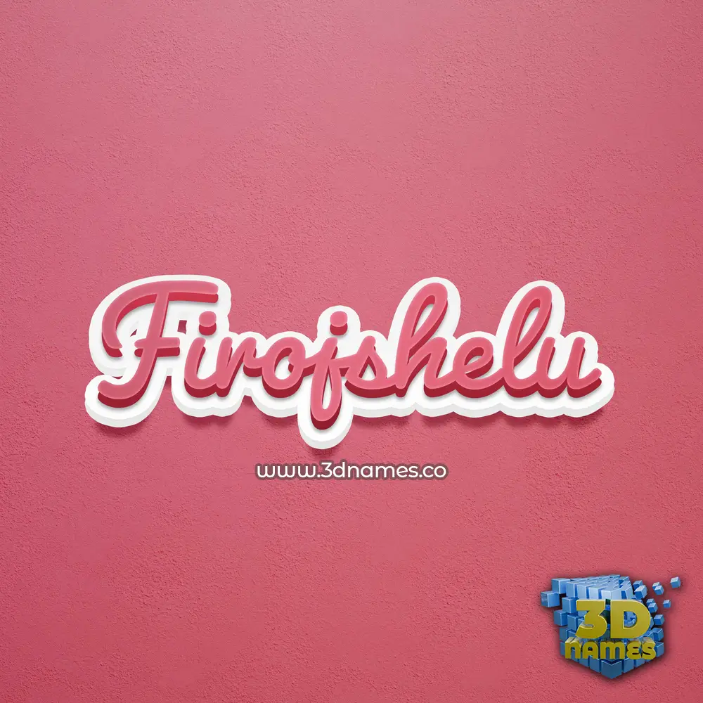 firojshelu in Red Scribble style - 3D name wallpaper