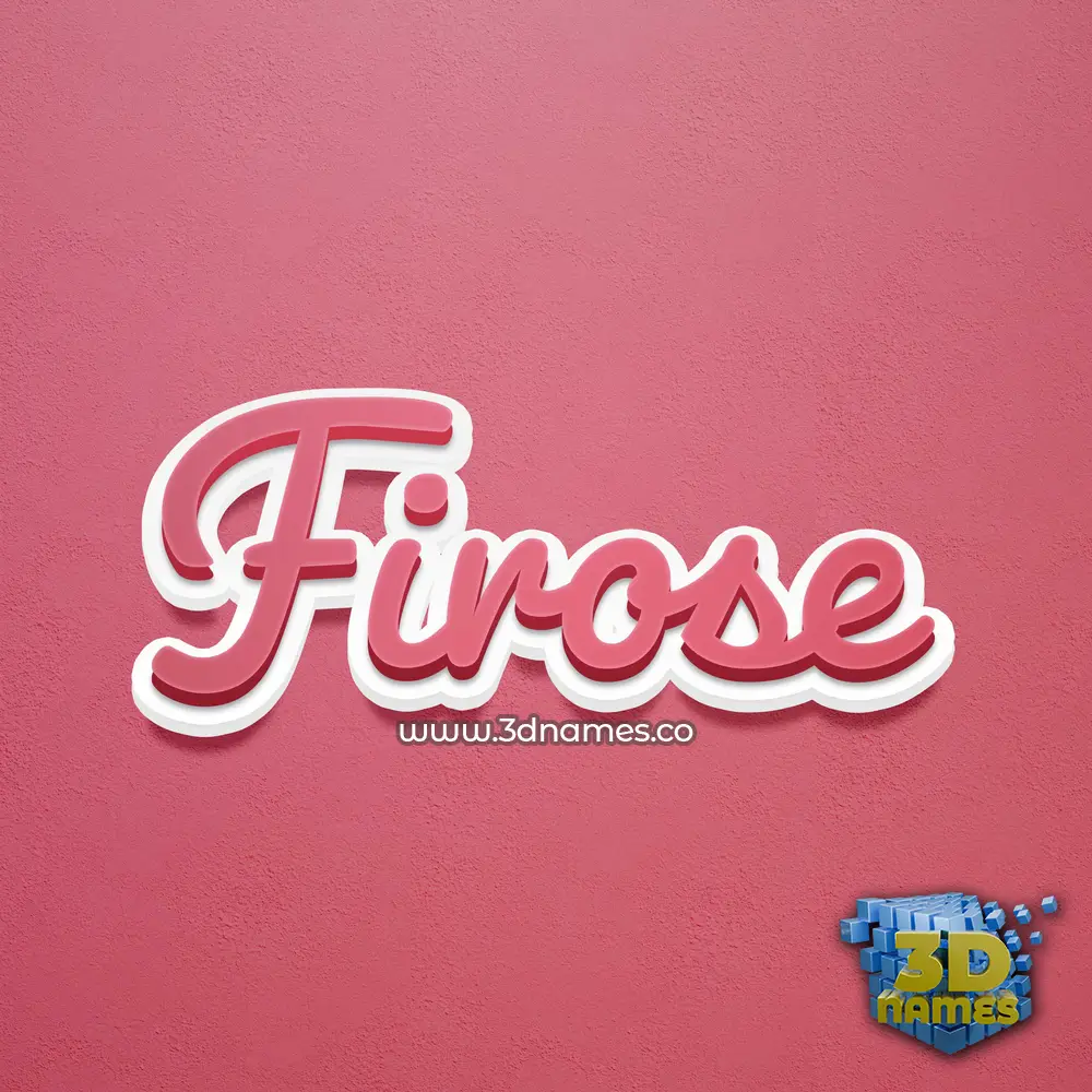 firose in Red Scribble style - 3D name wallpaper