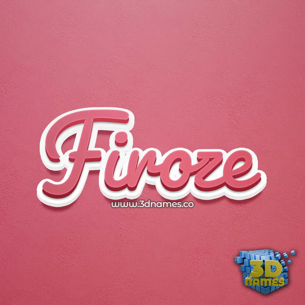 firoze in Red Scribble style - 3D name wallpaper