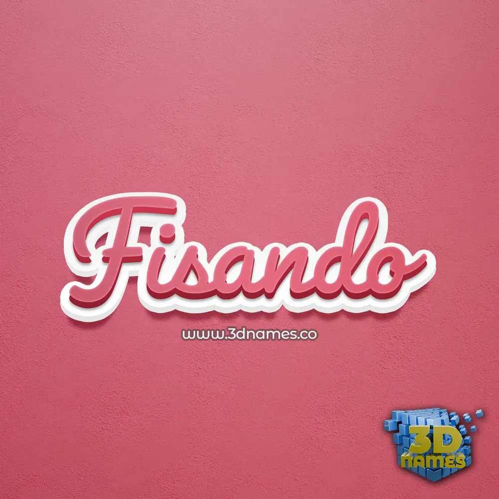 fisando in Red Scribble style - 3D name wallpaper