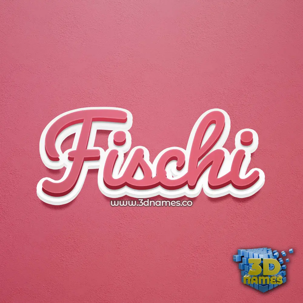 fischi in Red Scribble style - 3D name wallpaper