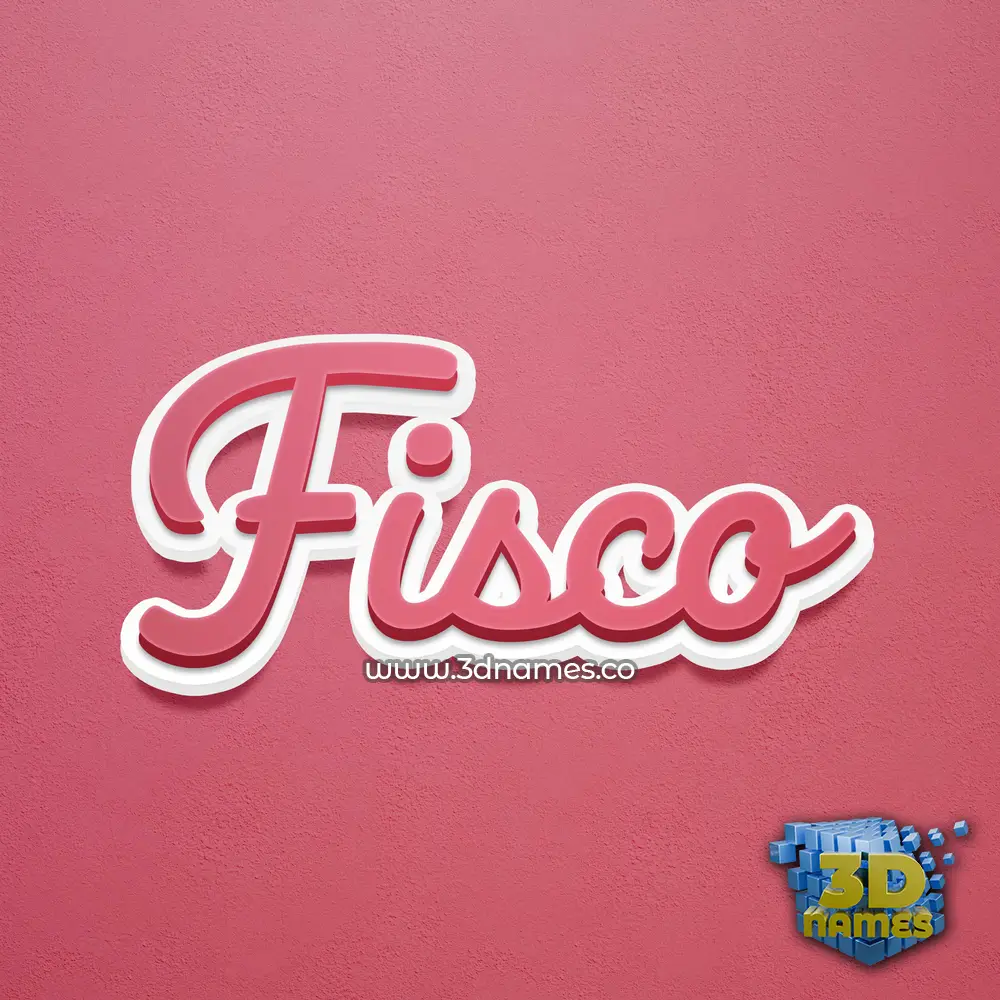 fisco in Red Scribble style - 3D name wallpaper