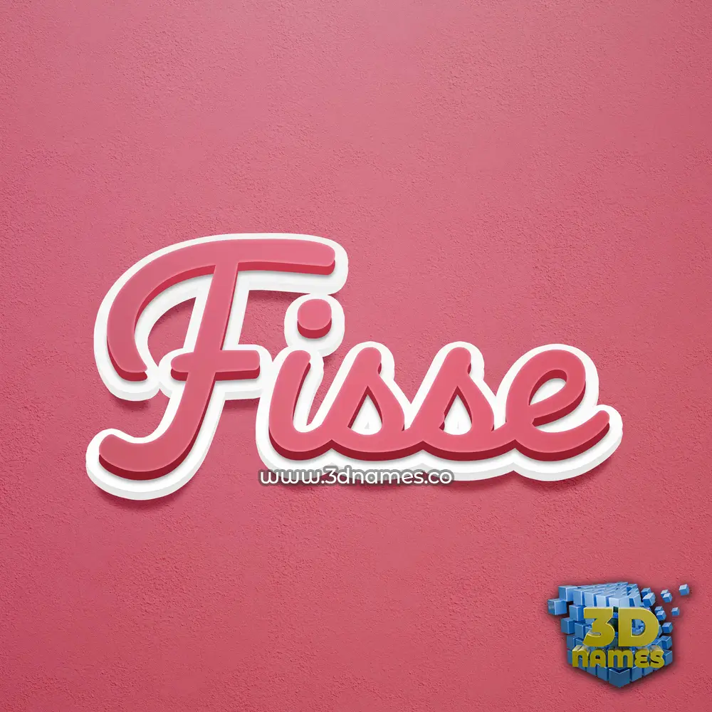 fisse in Red Scribble style - 3D name wallpaper