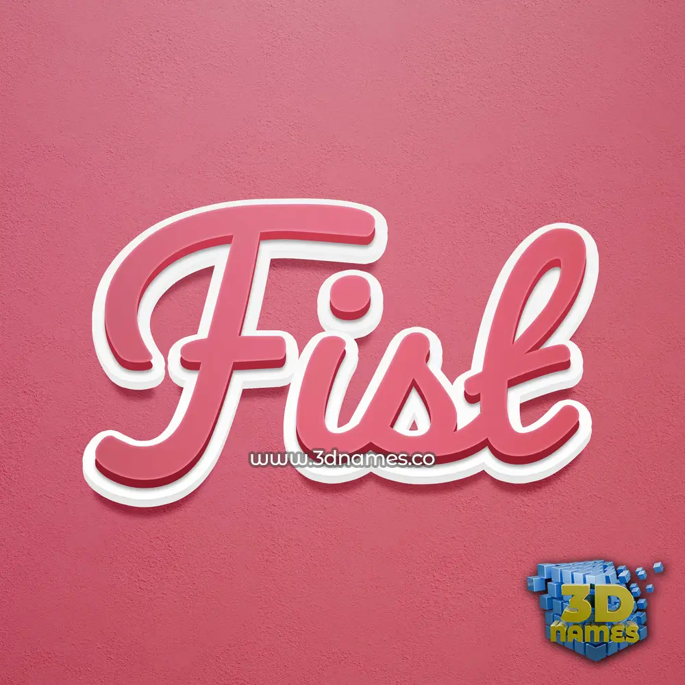 fist in Red Scribble style - 3D name wallpaper