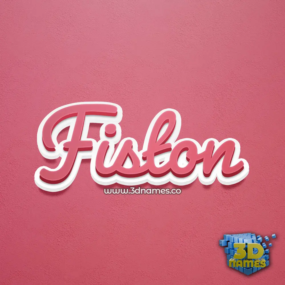fiston in Red Scribble style - 3D name wallpaper