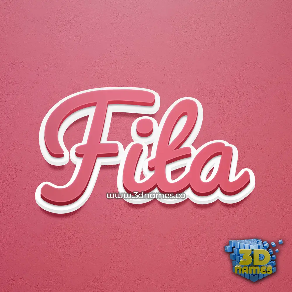 fita in Red Scribble style - 3D name wallpaper