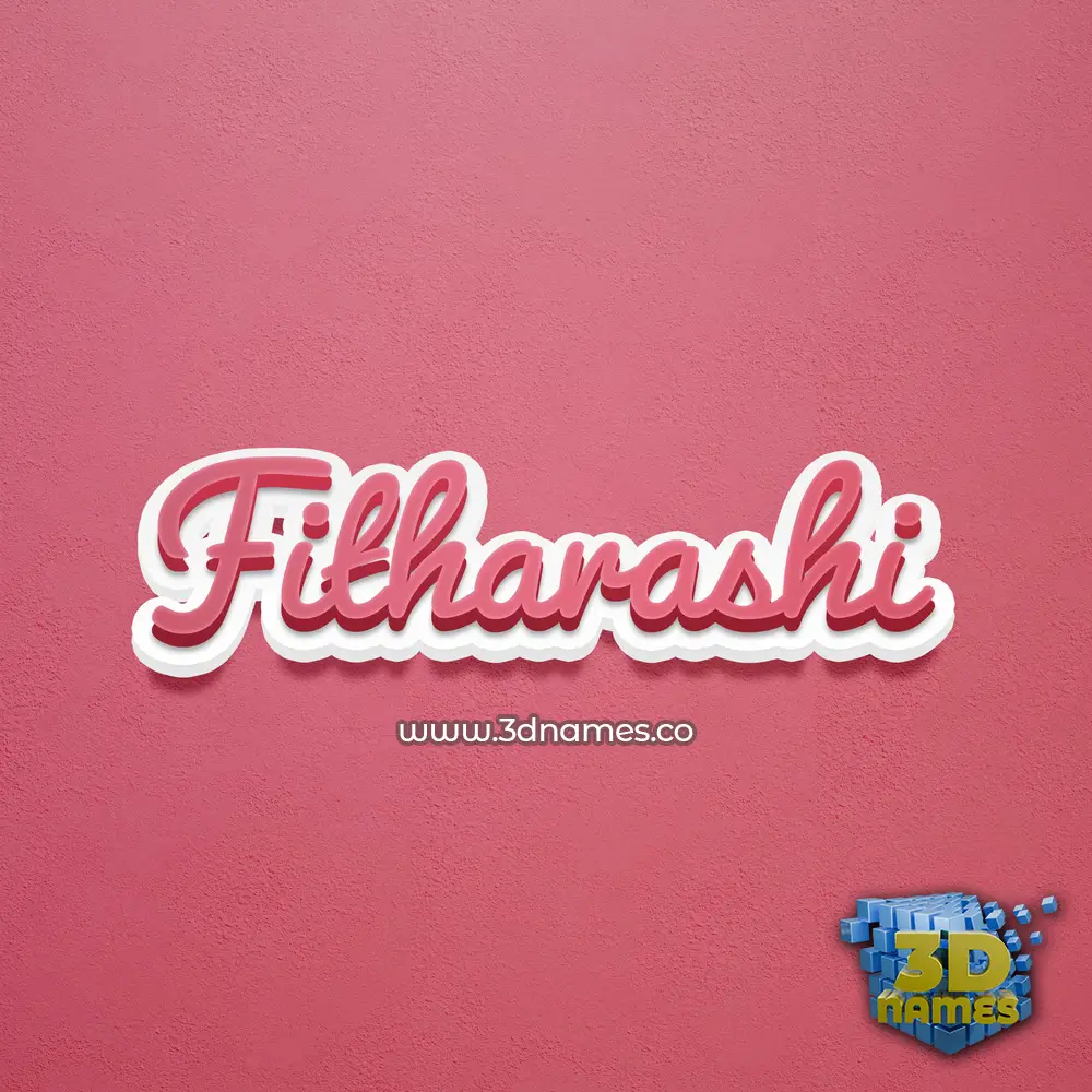fitharashi in Red Scribble style - 3D name wallpaper