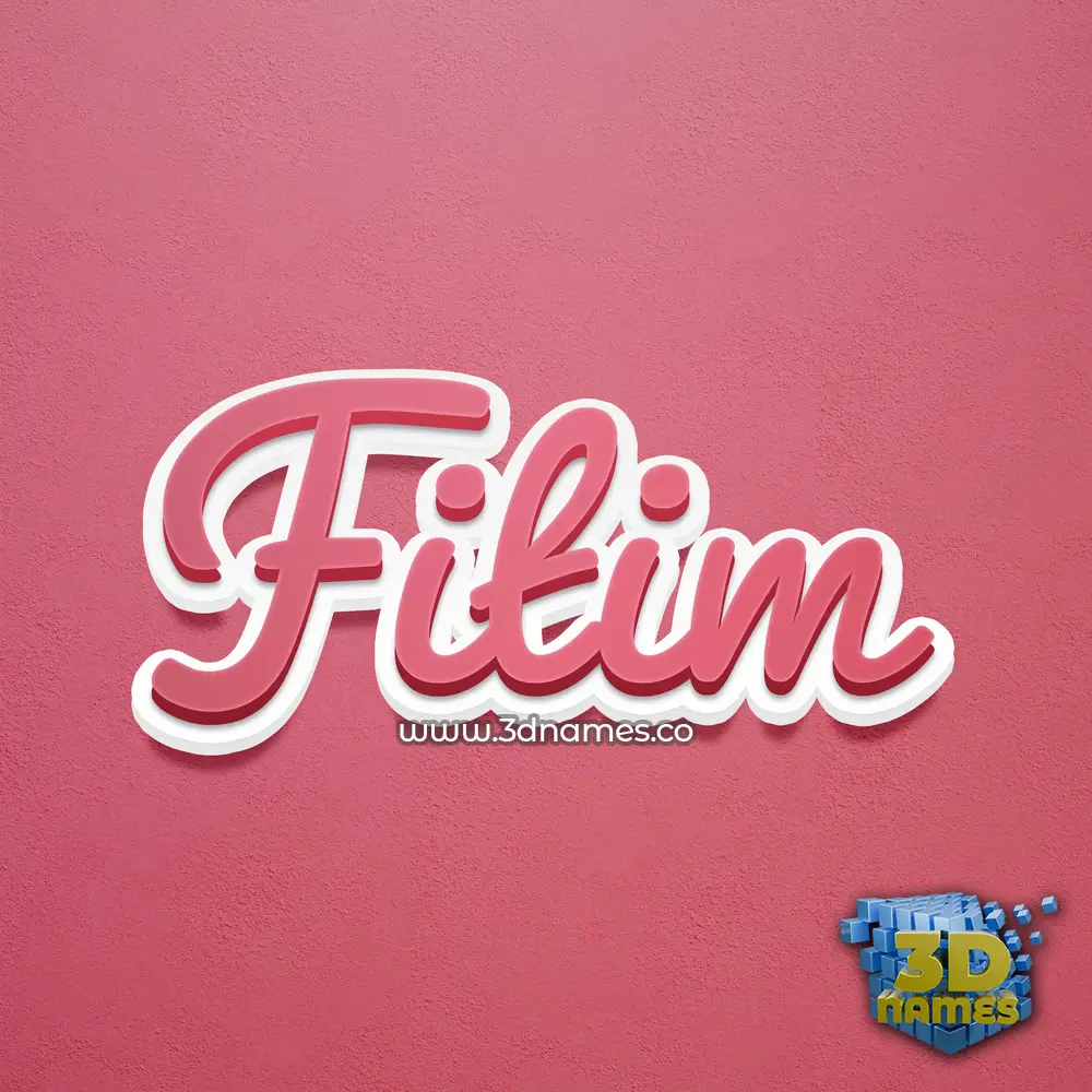fitim in Red Scribble style - 3D name wallpaper