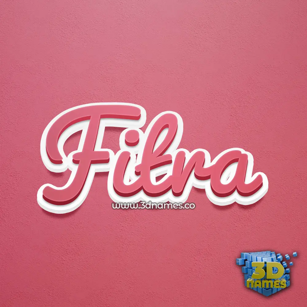fitra in Red Scribble style - 3D name wallpaper