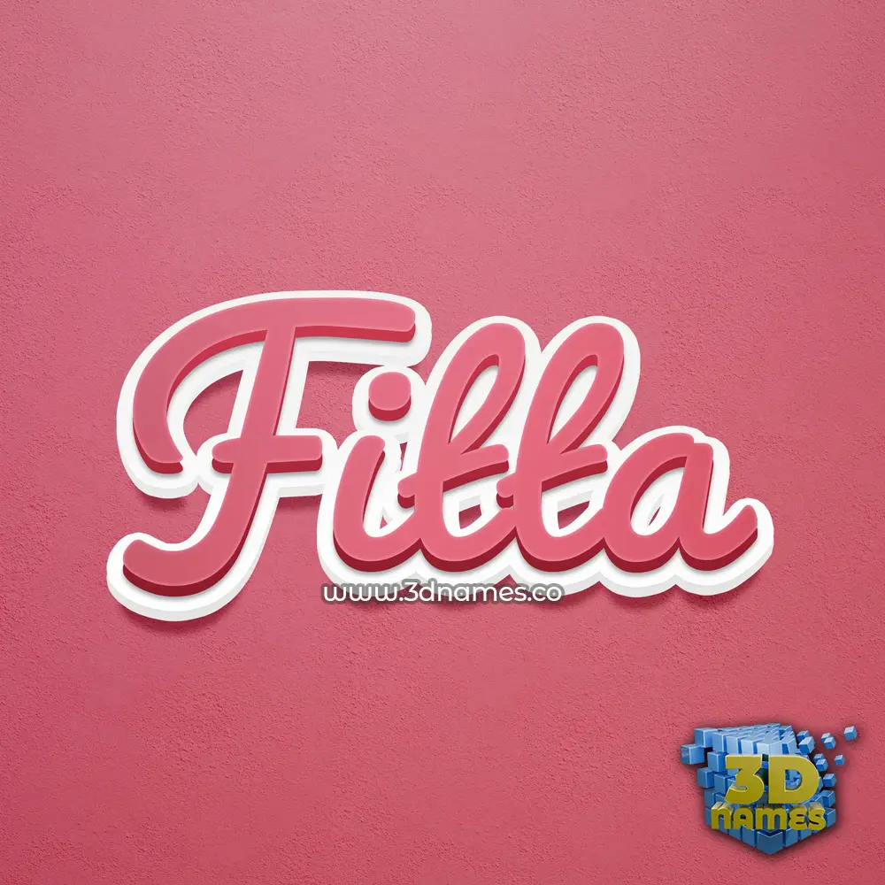 fitta in Red Scribble style - 3D name wallpaper