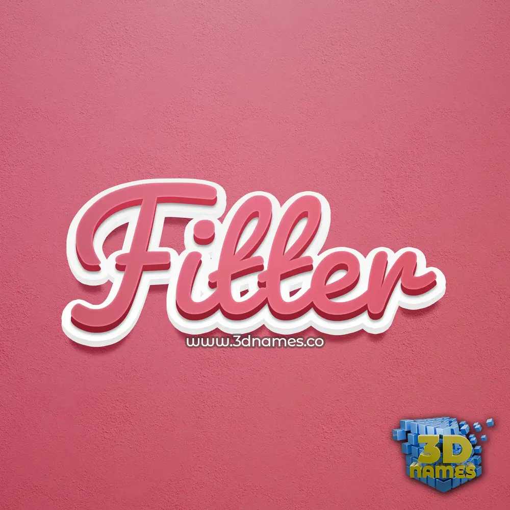 fitter in Red Scribble style - 3D name wallpaper