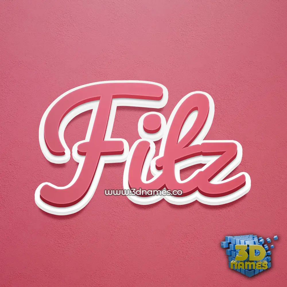 fitz in Red Scribble style - 3D name wallpaper