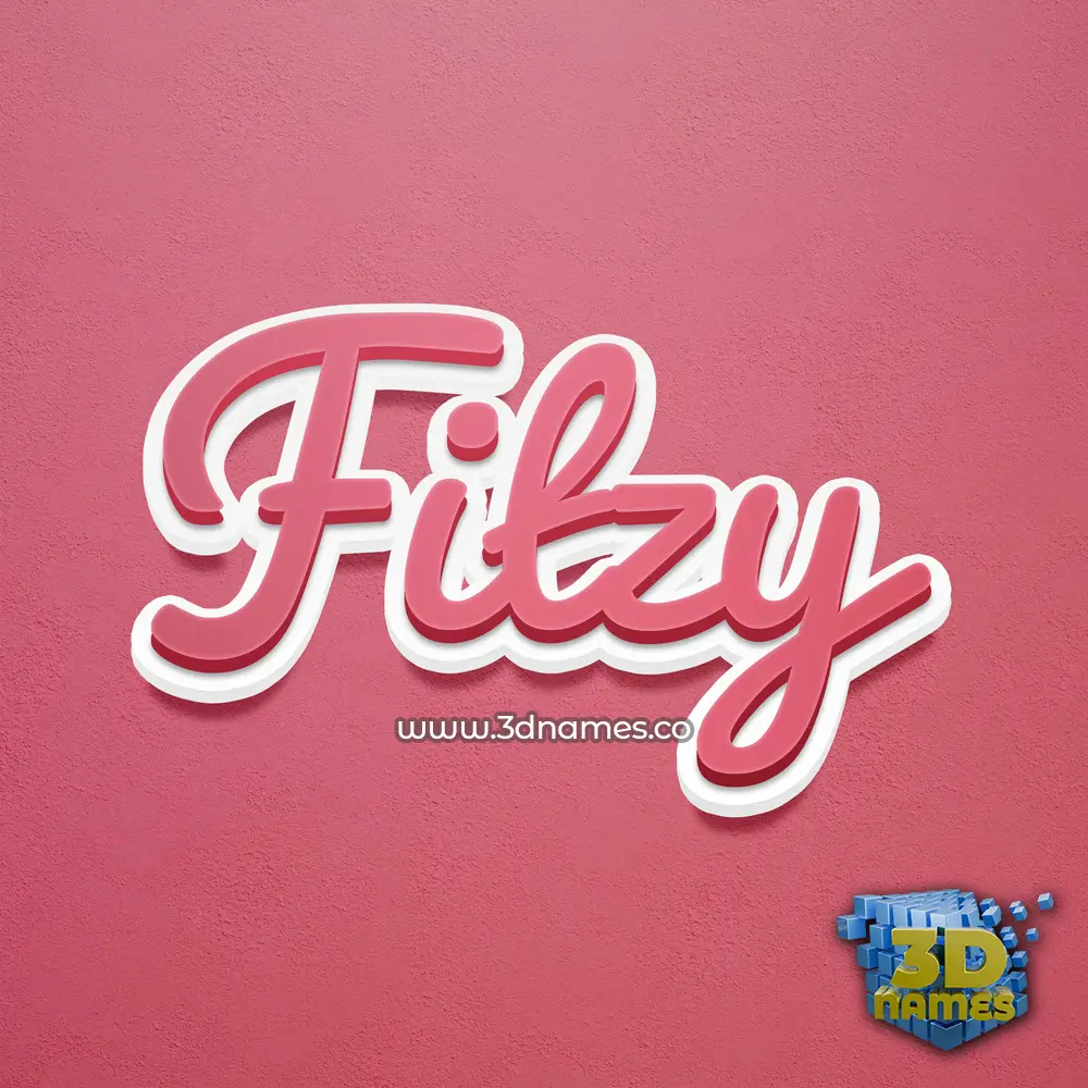 fitzy in Red Scribble style - 3D name wallpaper