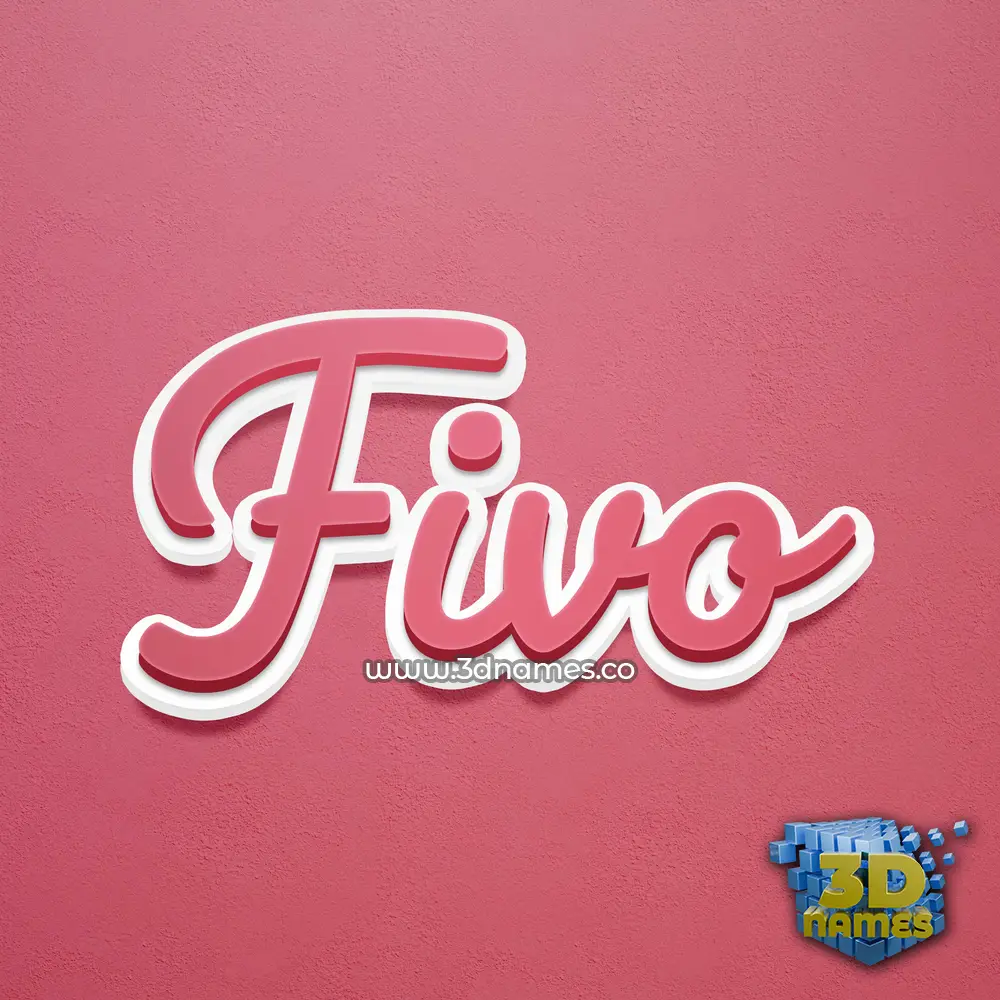 fivo in Red Scribble style - 3D name wallpaper