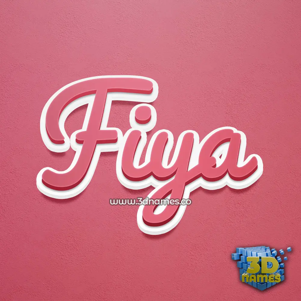 fiya in Red Scribble style - 3D name wallpaper