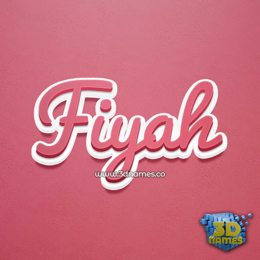 fiyah in Red Scribble style - 3D name wallpaper
