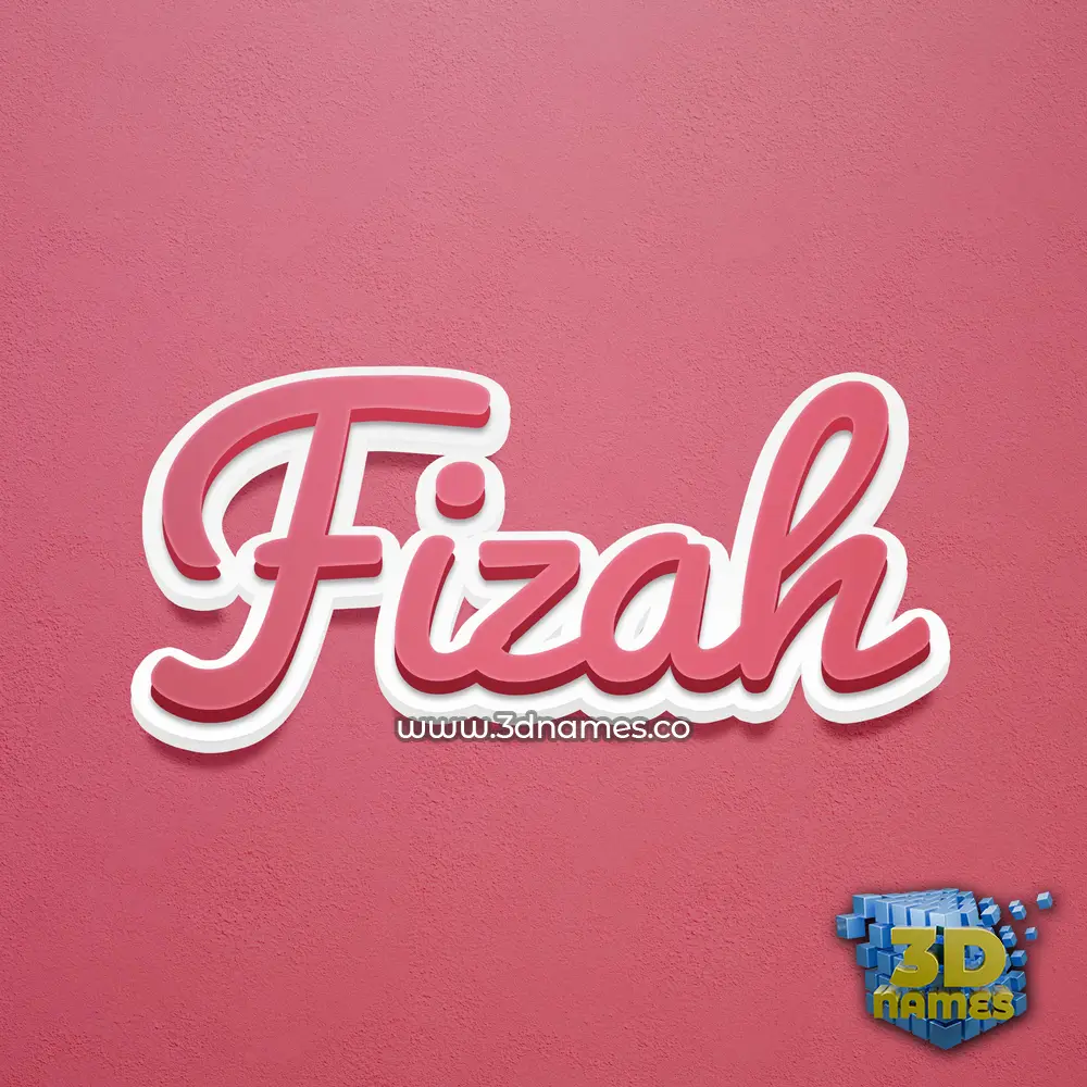 fizah in Red Scribble style - 3D name wallpaper