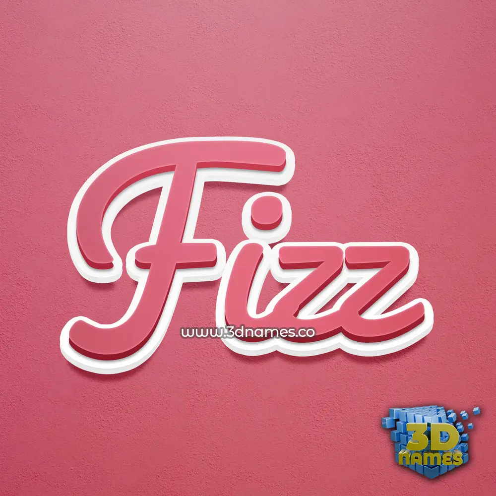 fizz in Red Scribble style - 3D name wallpaper