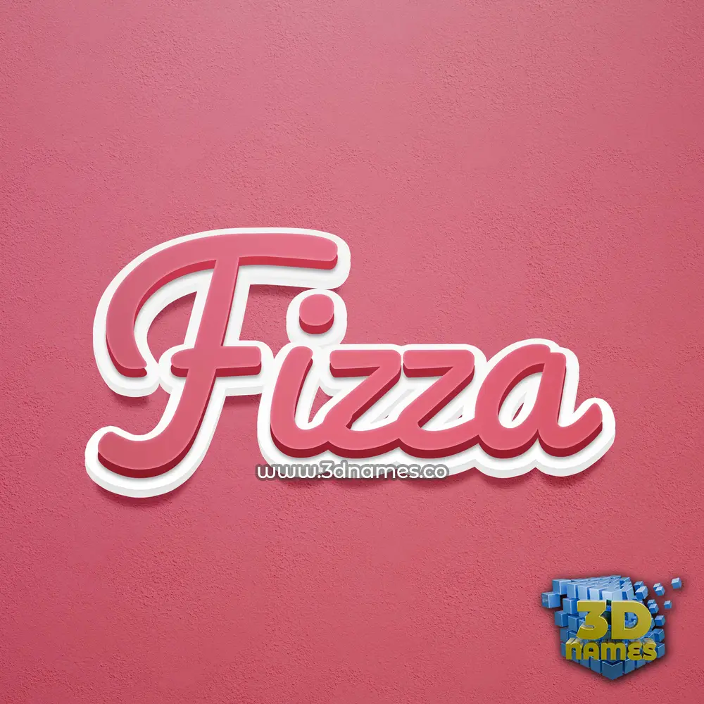 fizza in Red Scribble style - 3D name wallpaper