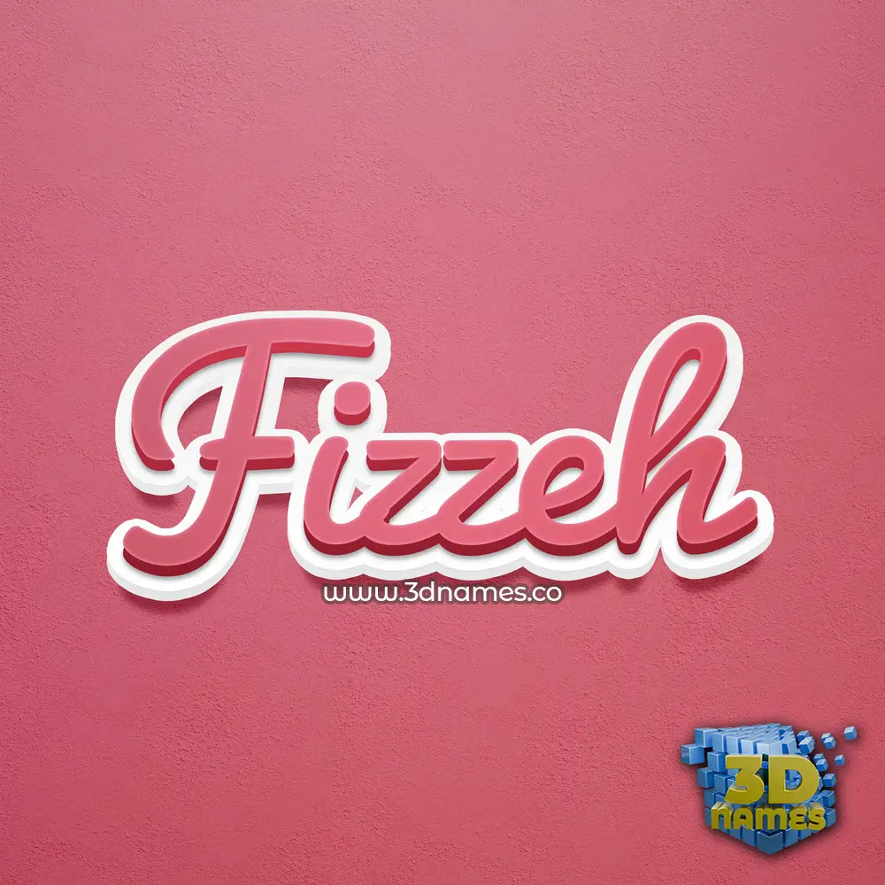 fizzeh in Red Scribble style - 3D name wallpaper