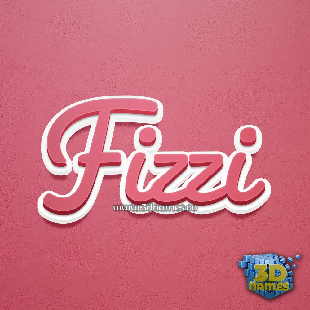 fizzi in Red Scribble style - 3D name wallpaper