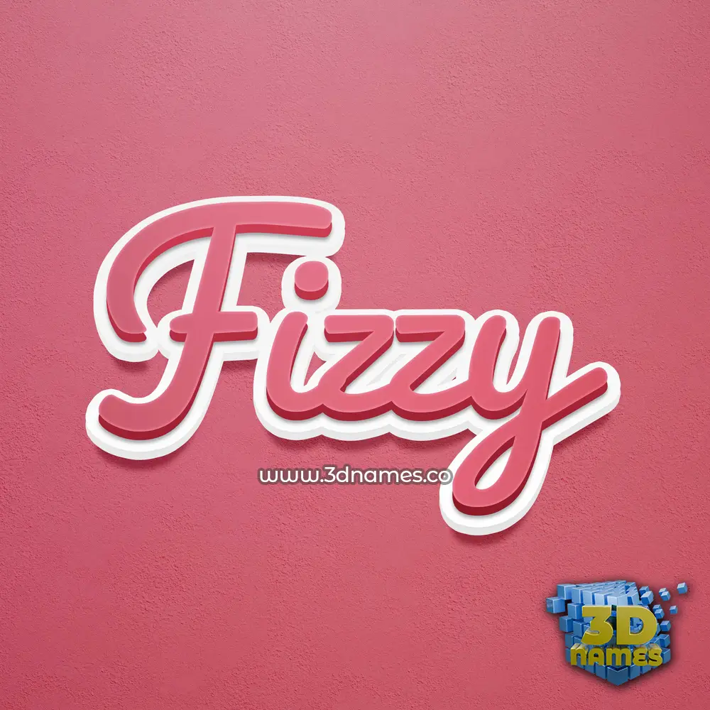 fizzy in Red Scribble style - 3D name wallpaper