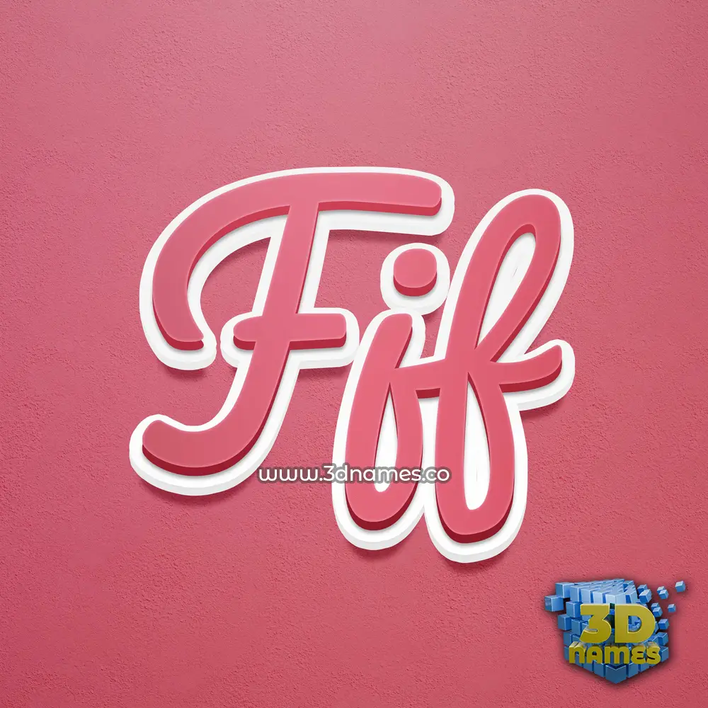 fjf in Red Scribble style - 3D name wallpaper