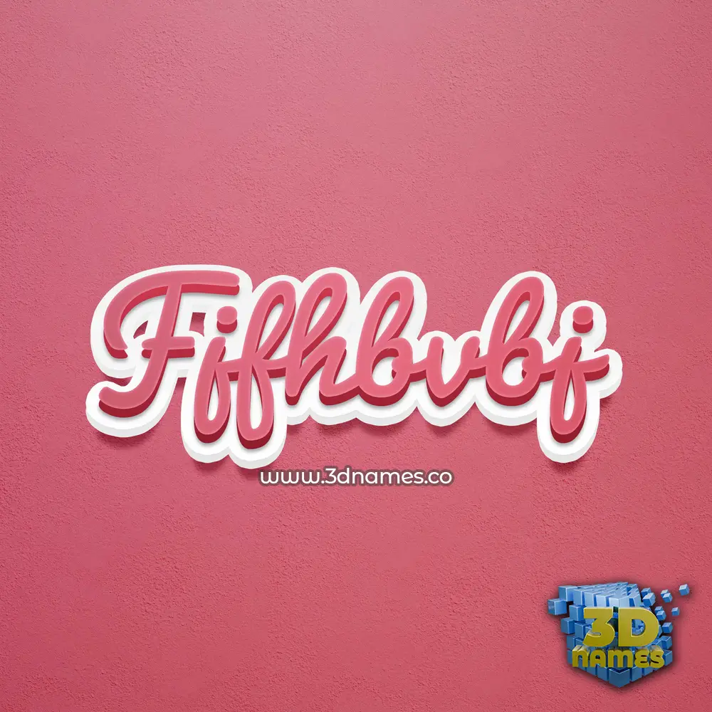 fjfhbvbj in Red Scribble style - 3D name wallpaper