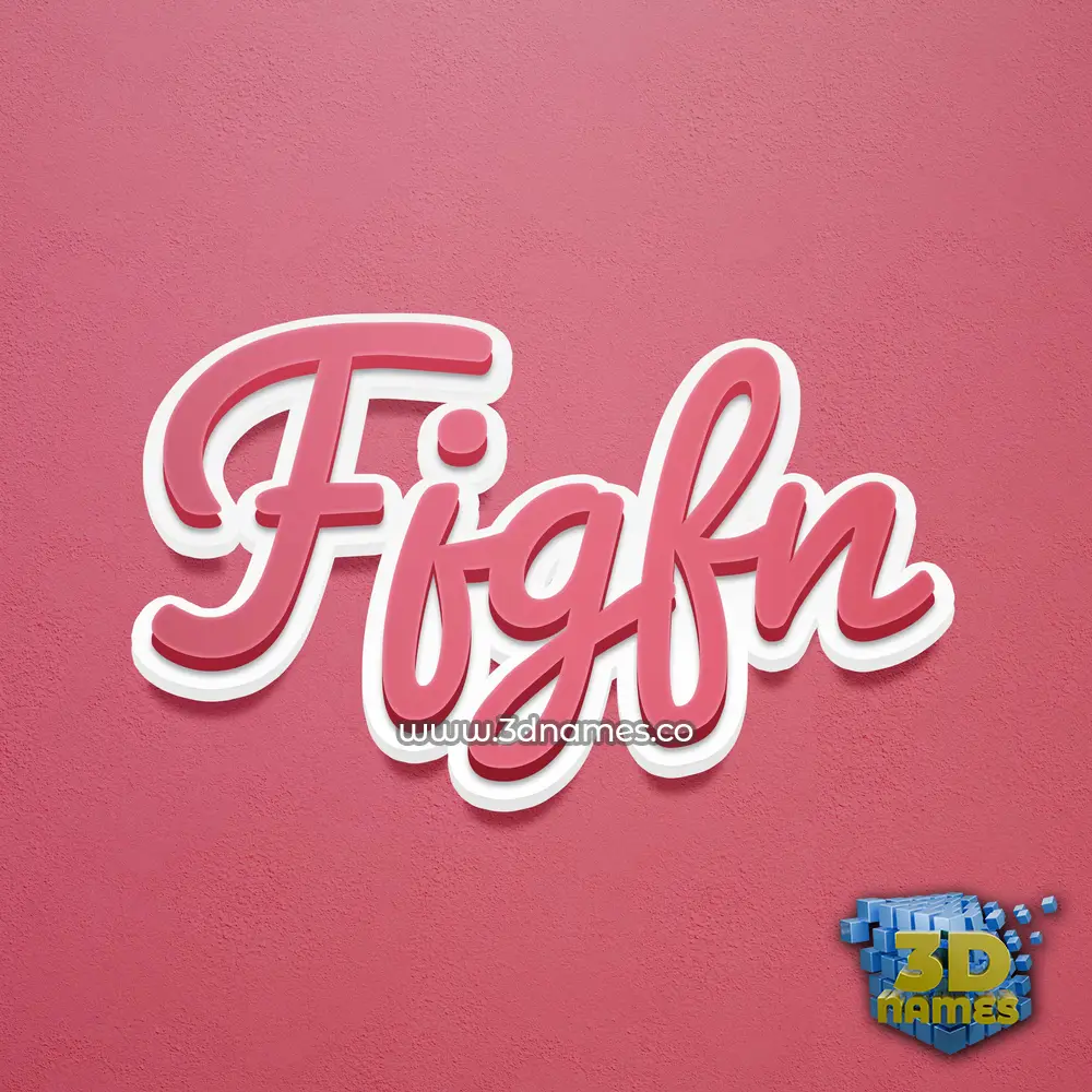 fjgfn in Red Scribble style - 3D name wallpaper