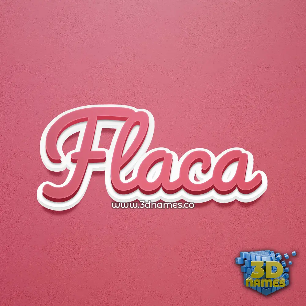 flaca in Red Scribble style - 3D name wallpaper