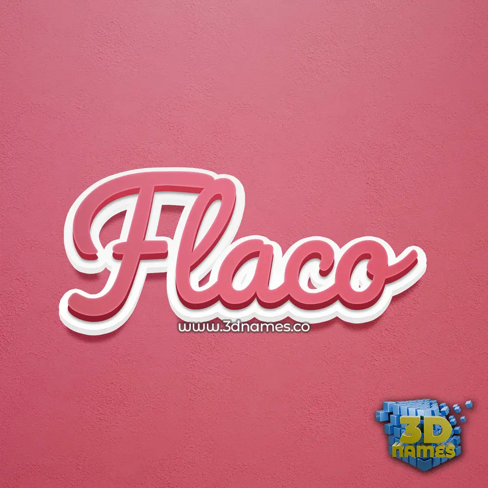 flaco in Red Scribble style - 3D name wallpaper