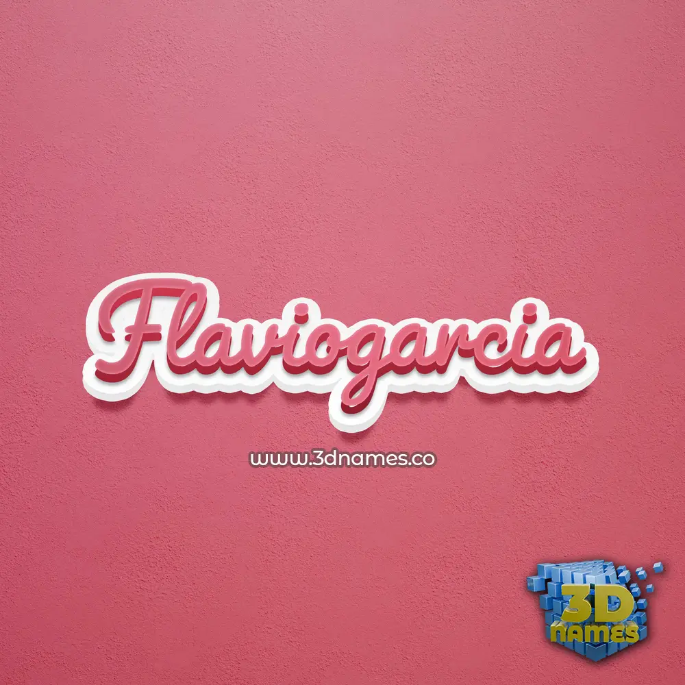 flaviogarcia in Red Scribble style - 3D name wallpaper