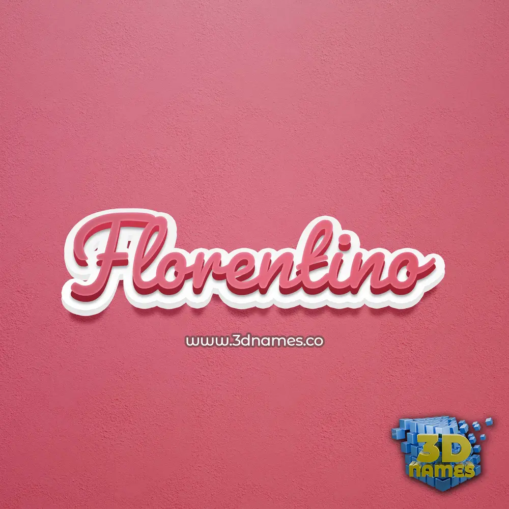 florentino in Red Scribble style - 3D name wallpaper