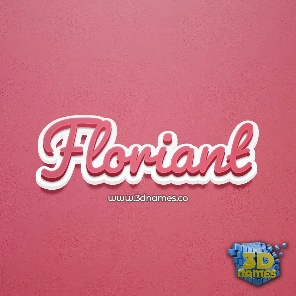 floriant in Red Scribble style - 3D name wallpaper