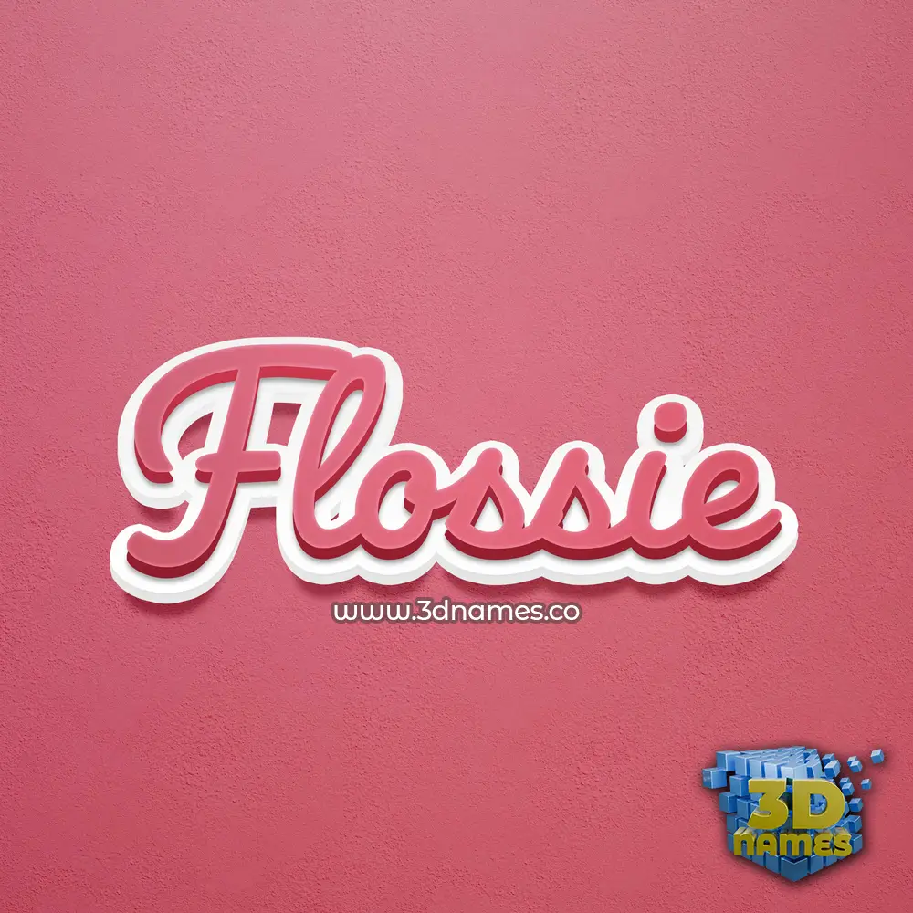 flossie in Red Scribble style - 3D name wallpaper