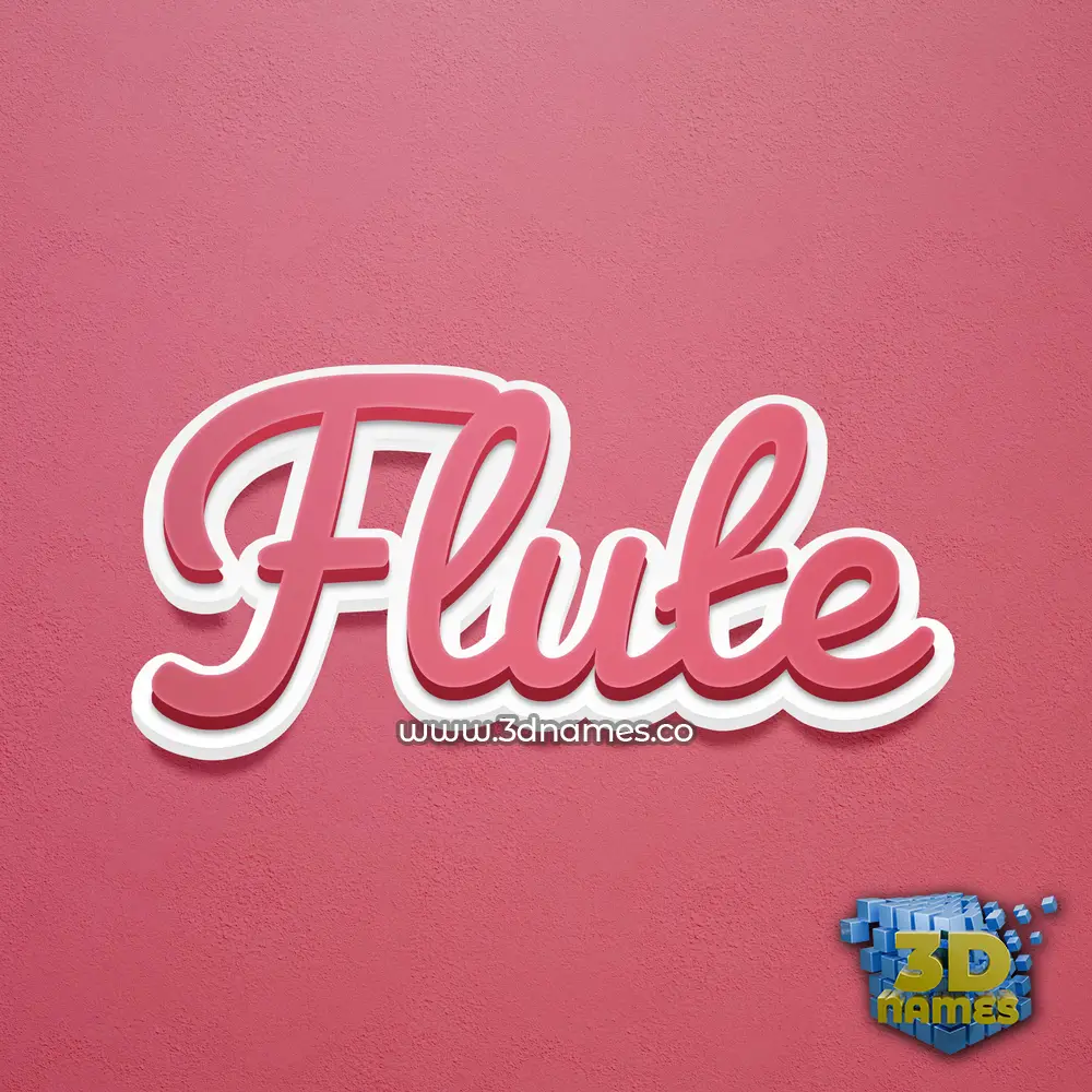 flute in Red Scribble style - 3D name wallpaper
