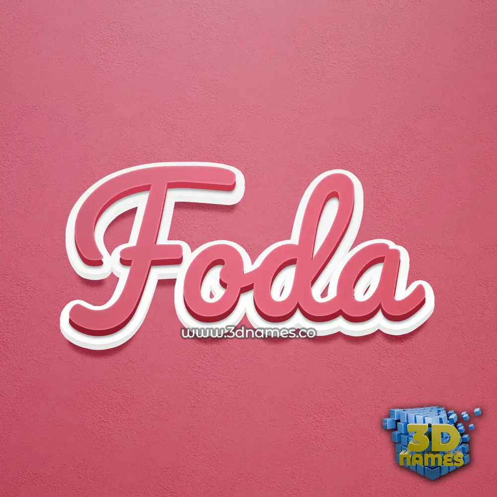foda in Red Scribble style - 3D name wallpaper