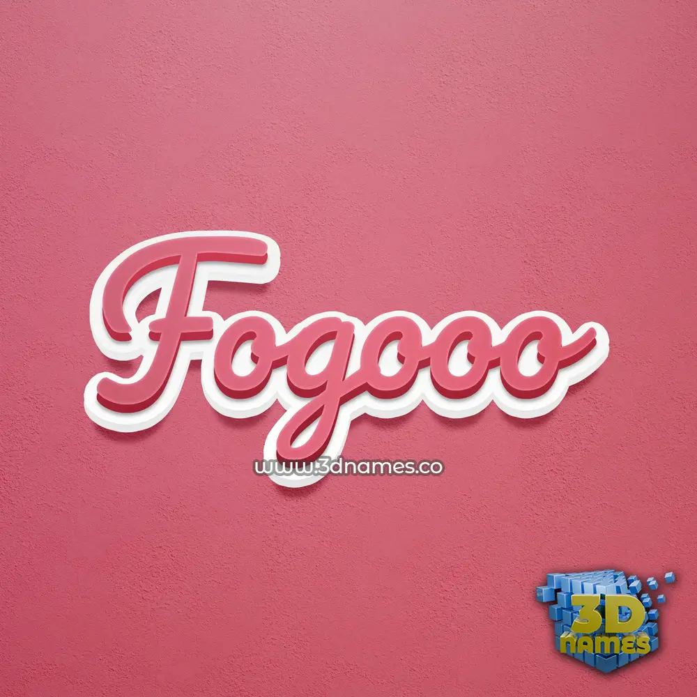 fogooo in Red Scribble style - 3D name wallpaper