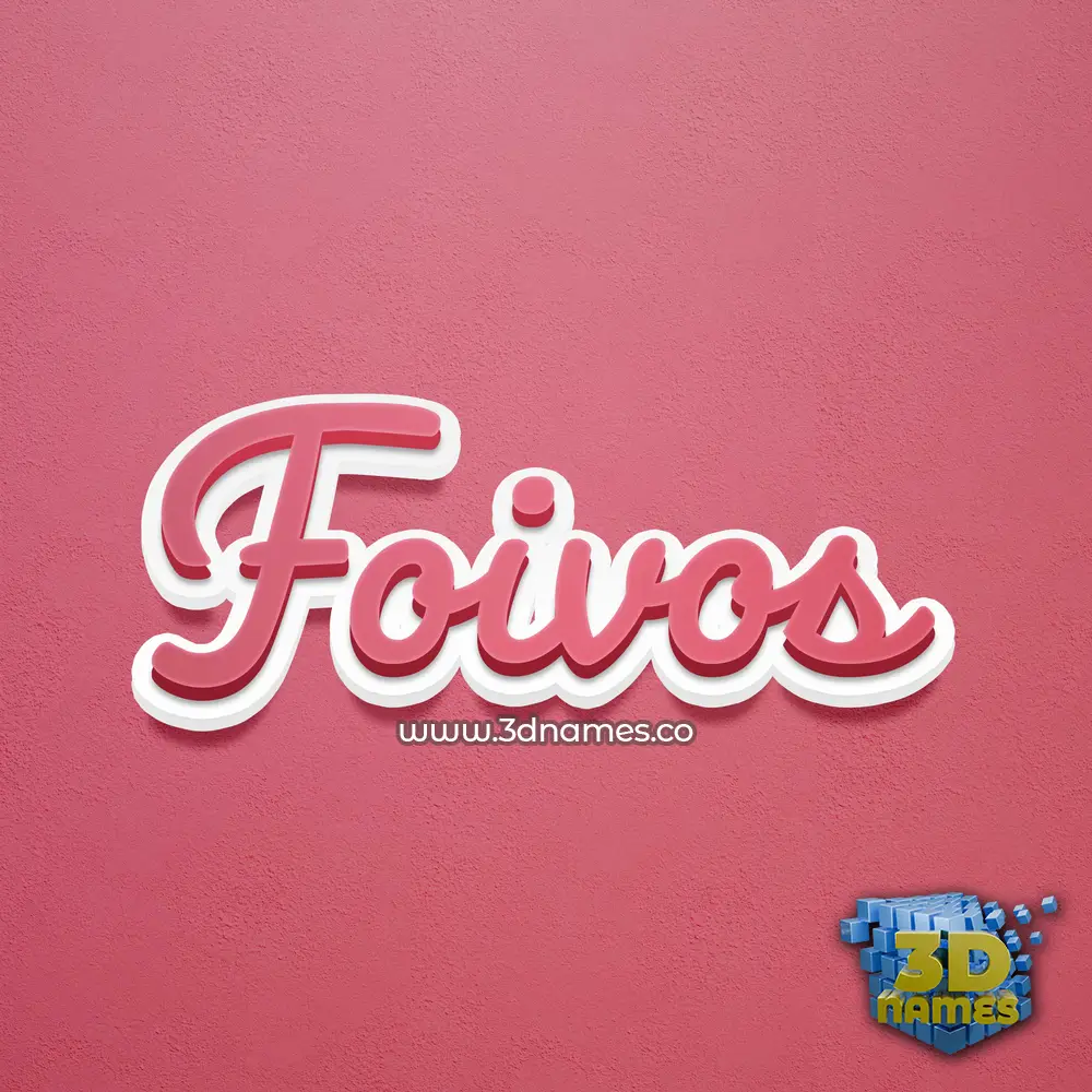 foivos in Red Scribble style - 3D name wallpaper