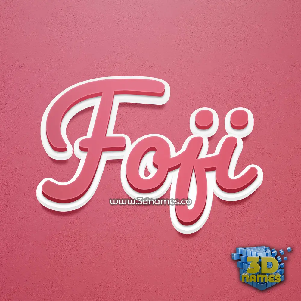 foji in Red Scribble style - 3D name wallpaper