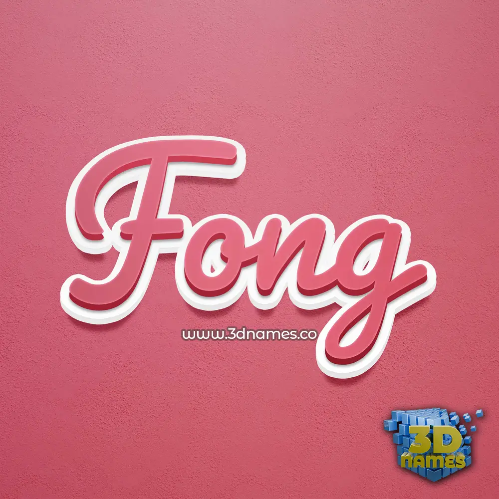 fong in Red Scribble style - 3D name wallpaper