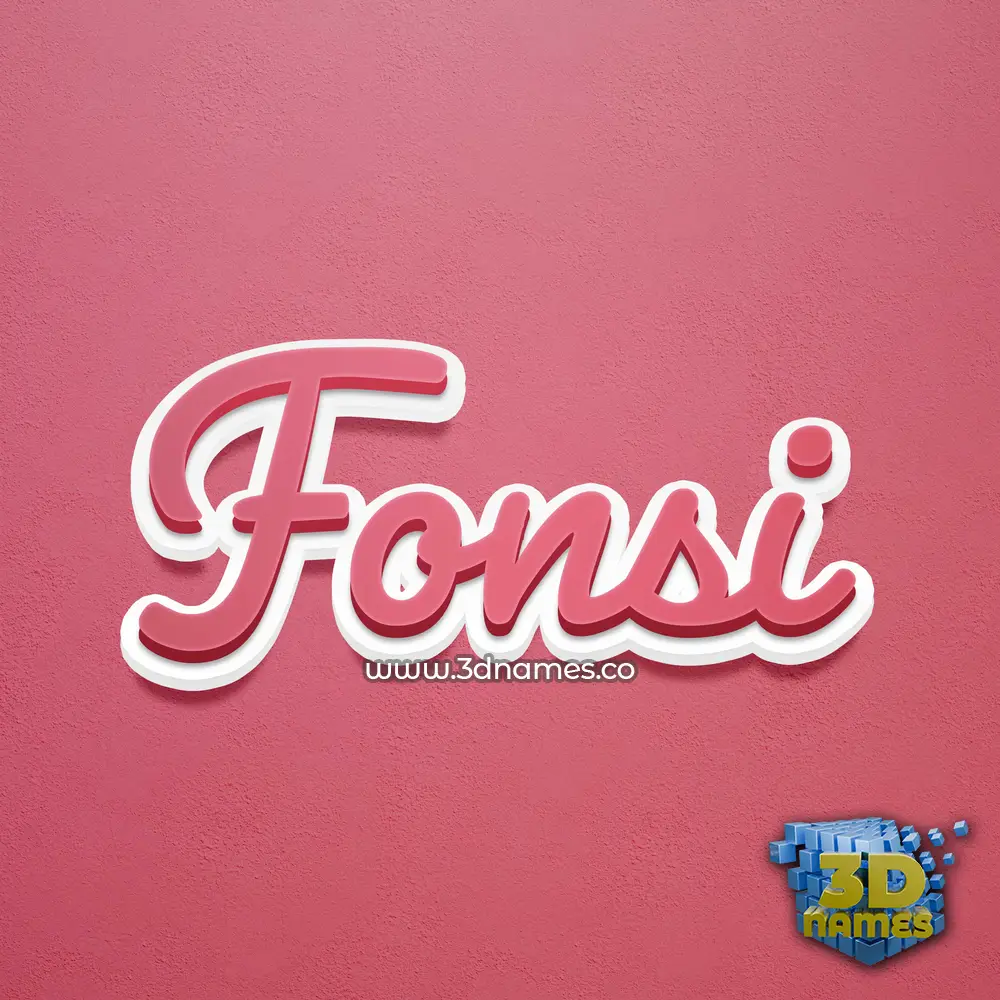 fonsi in Red Scribble style - 3D name wallpaper
