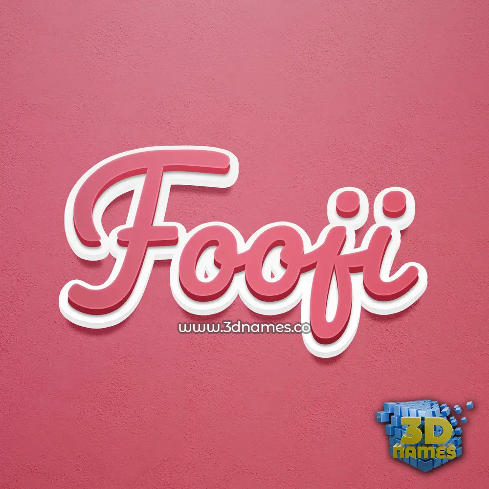 fooji in Red Scribble style - 3D name wallpaper