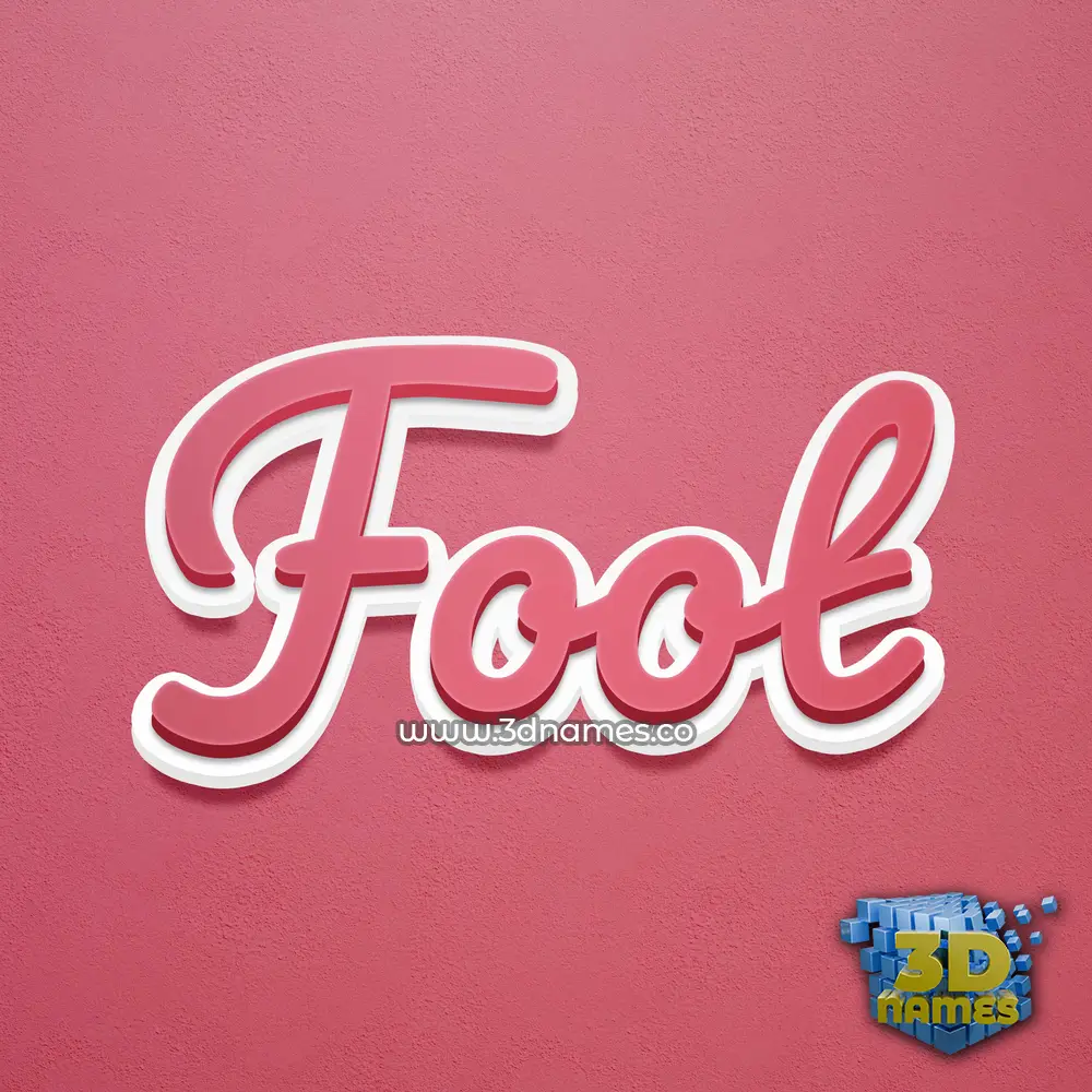 foot in Red Scribble style - 3D name wallpaper