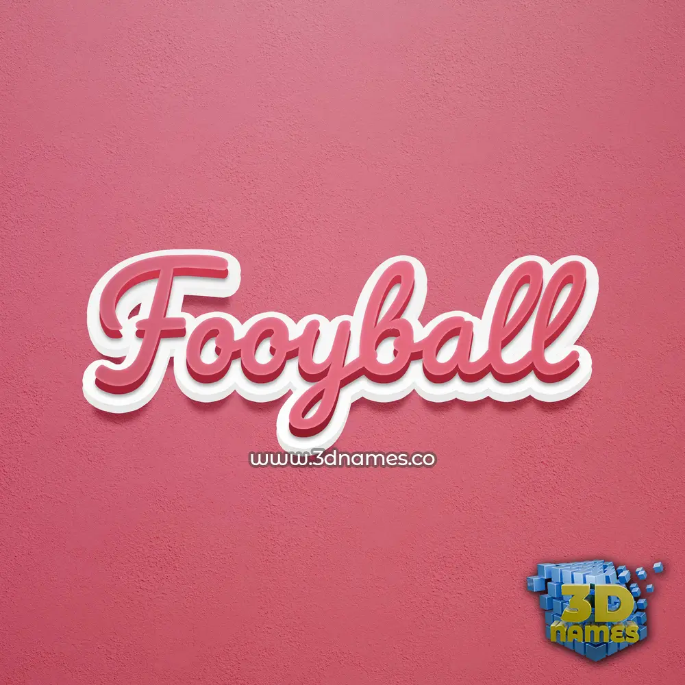 fooyball in Red Scribble style - 3D name wallpaper