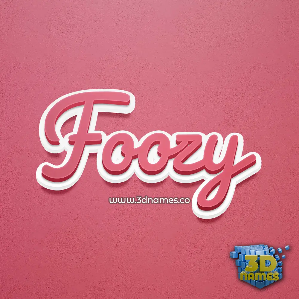 foozy in Red Scribble style - 3D name wallpaper