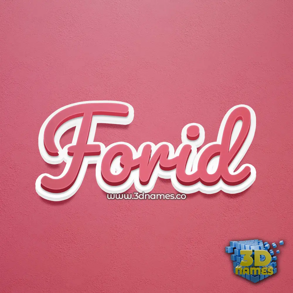 forid in Red Scribble style - 3D name wallpaper