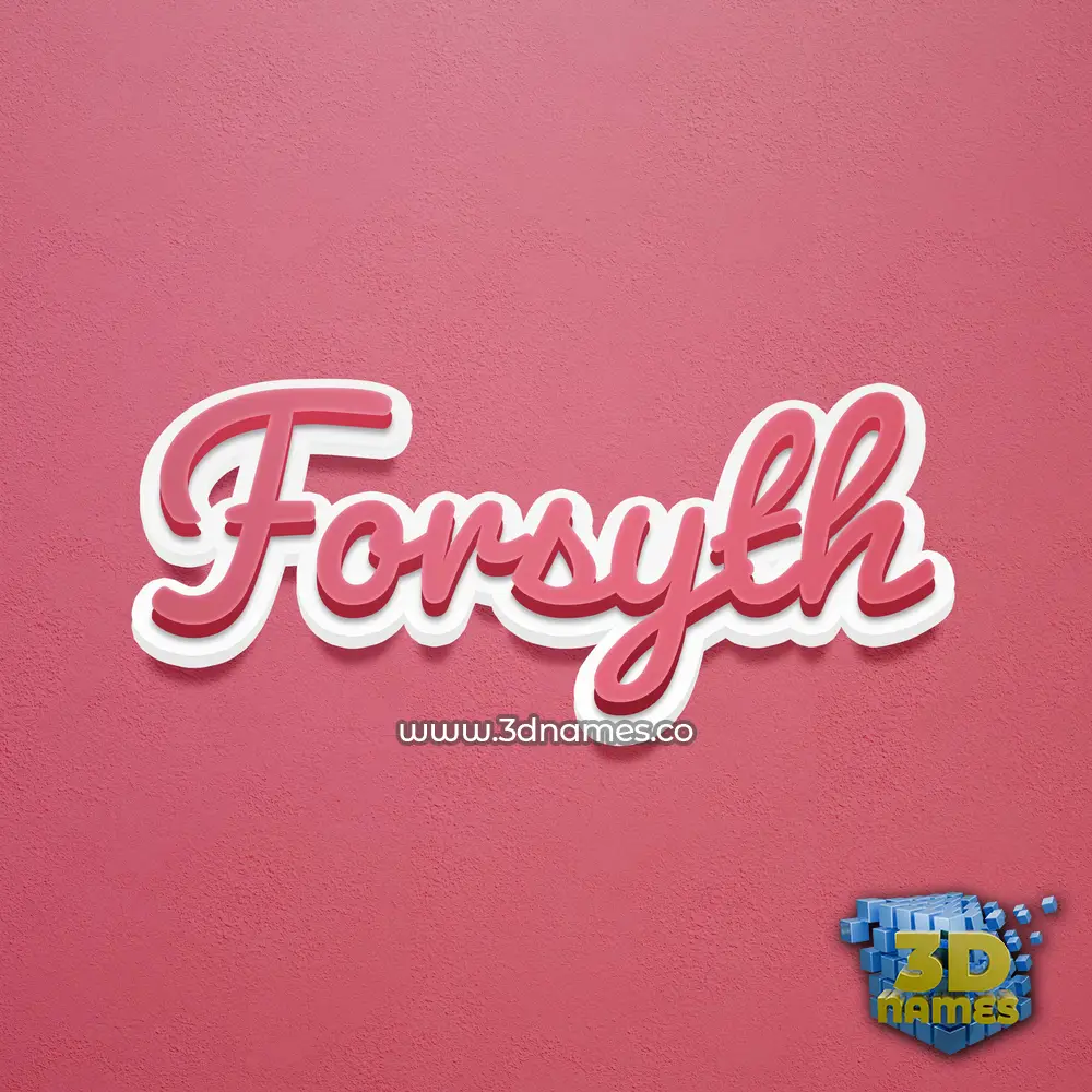 forsyth in Red Scribble style - 3D name wallpaper