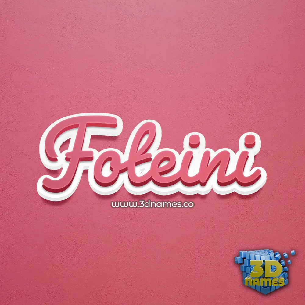 foteini in Red Scribble style - 3D name wallpaper