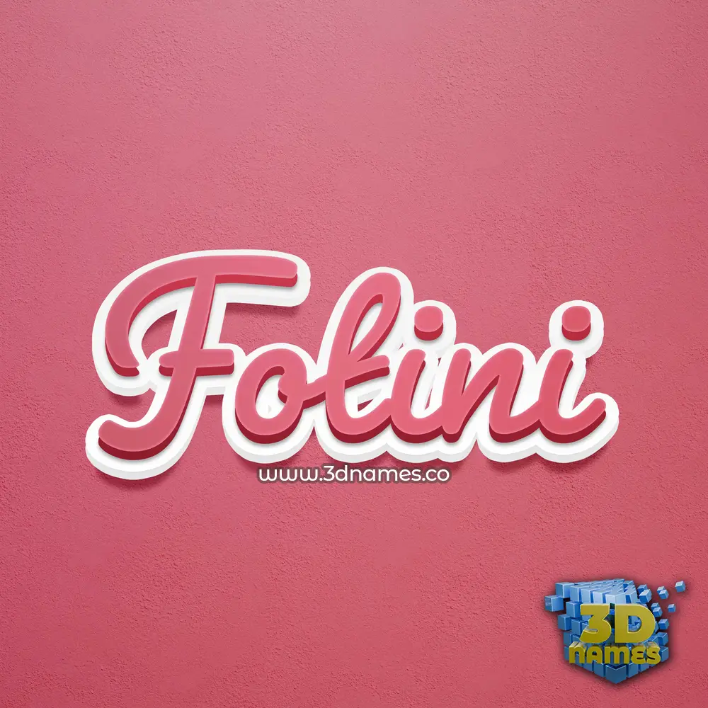 fotini in Red Scribble style - 3D name wallpaper